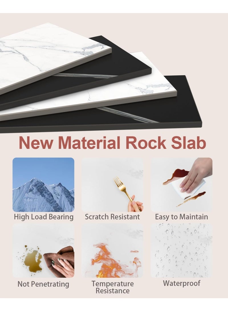 Metal Coat Racks Freestanding with Crossbar and 2 Hooks, Modern Coat Hanger with Marble Base, T Shaped Coat Stand for Entryway, Bedroom, Living Room, Office - Image 5